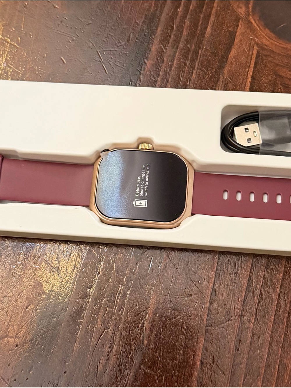 Letsfit E46 Rose Bezel Smart Watch with Extra Band - NIB - Picture 7 of 8